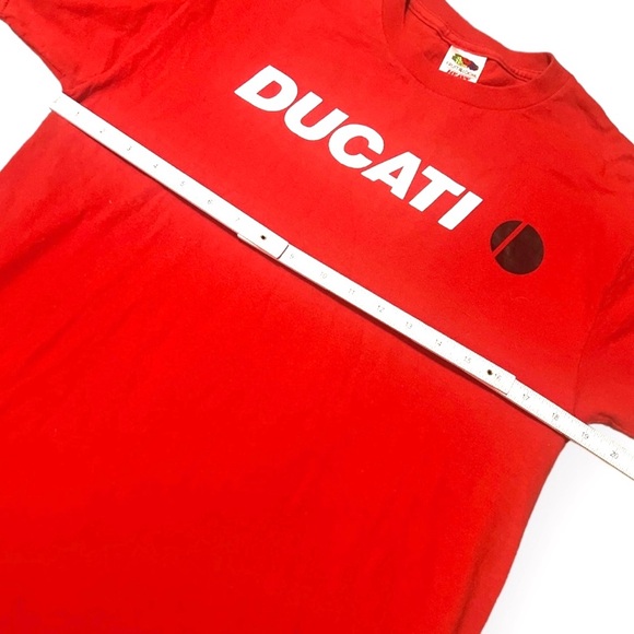 Y2K Vintage Ducati Motorcycle Red Tshirt, Short Sleeved, Size Medium, Unisex - Picture 7 of 7